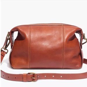 Madewell Brown Leather Mini Glasgow Crossbody Bag